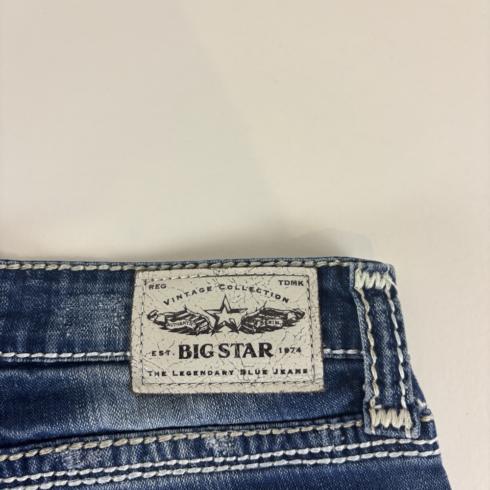 Big Star Jeans Womens 29R Denim Low Rise Sweet Flare Pocket Embroidered - Picture 10 of 16